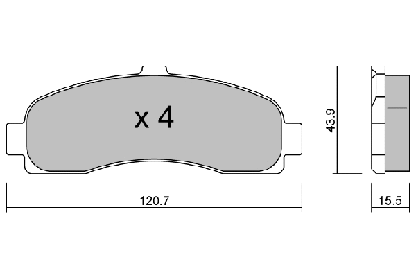 Brake Pad Set, disc brake (BPNI-1914)