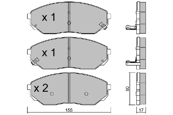 Brake Pad Set, disc brake (BPKI-1903)
