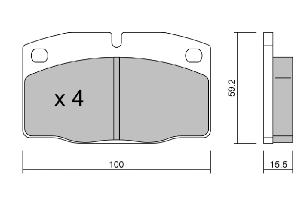 Brake Pad Set, disc brake (BPOP-1004)