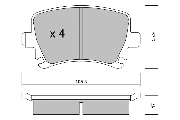 Brake Pad Set, disc brake (BPVW-2003)