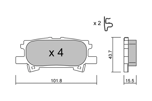 Brake Pad Set, disc brake (BPLX-2001)