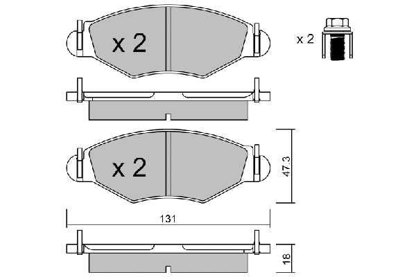 Brake Pad Set, disc brake (BPPE-1012)