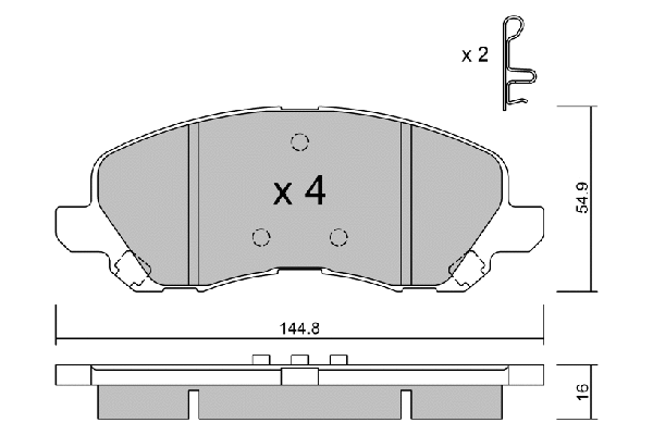 Brake Pad Set, disc brake (BPMI-1001)
