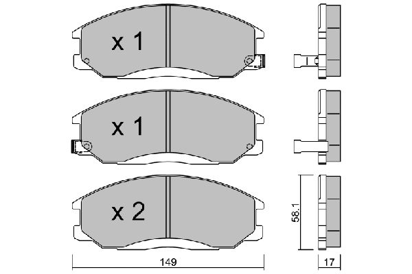 Brake Pad Set, disc brake (BPHY-1905)
