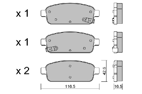 Brake Pad Set, disc brake (BPOP-2006)