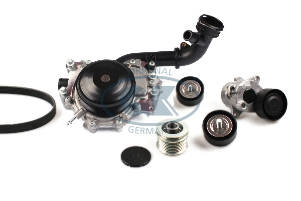 Water Pump + V-Ribbed Belt Kit (K980466AA-TH)