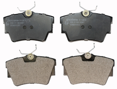 Brake Pad Set, disc brake (B110870)