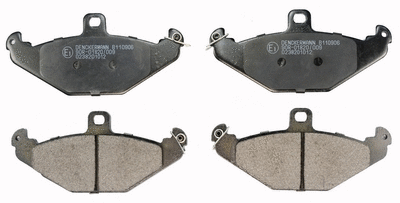 Brake Pad Set, disc brake (B110906)