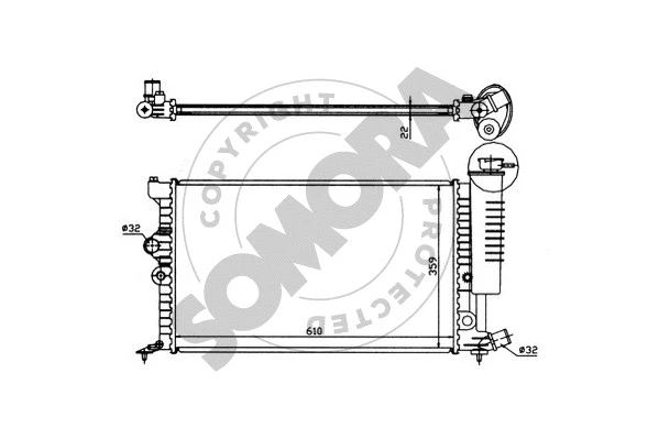Radiator, engine cooling (052141)