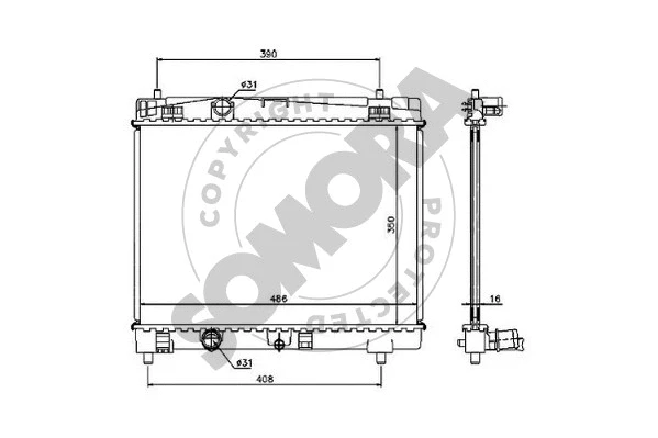Radiator, engine cooling (310340)