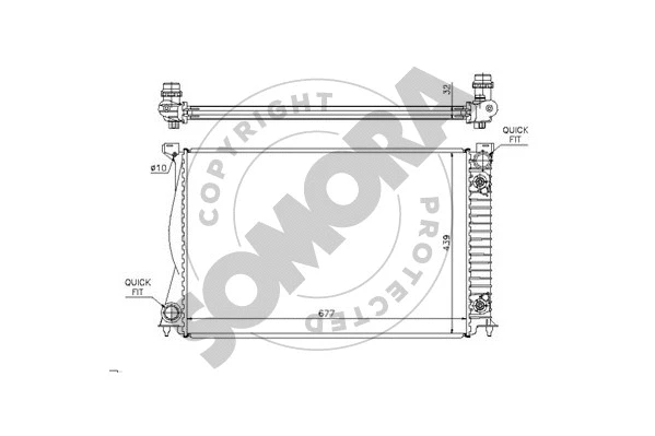 Radiator, engine cooling (021040D)