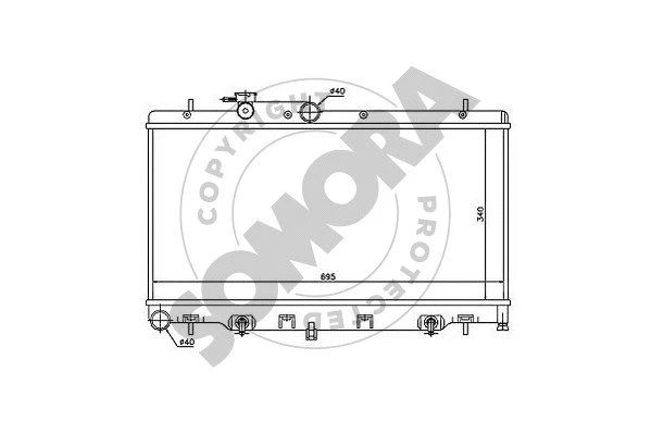 Radiator, engine cooling (332340)