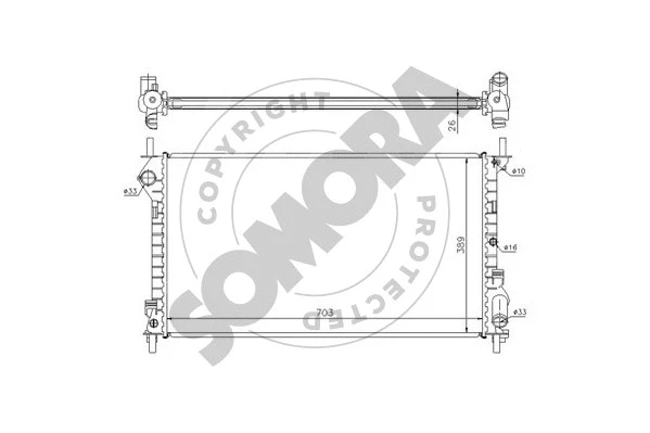 Radiator, engine cooling (090040A)