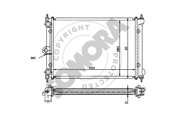 Radiator, engine cooling (355140)
