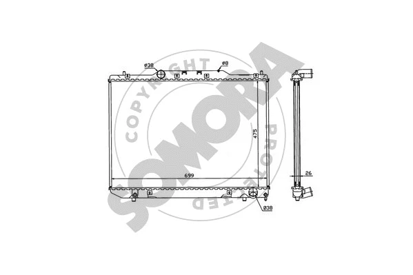 Radiator, engine cooling (315140B)