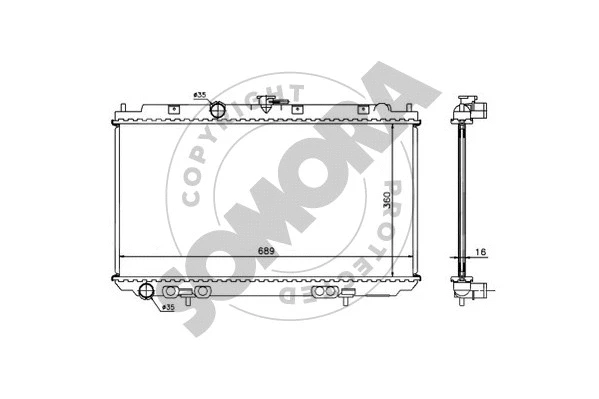 Radiator, engine cooling (192540)