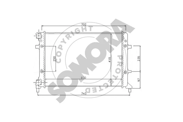 Radiator, engine cooling (351040B)