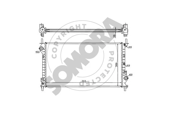 Radiator, engine cooling (090040B)
