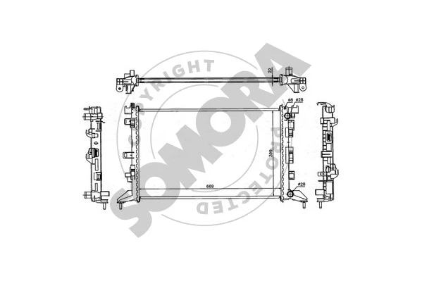 Radiator, engine cooling (242440B)