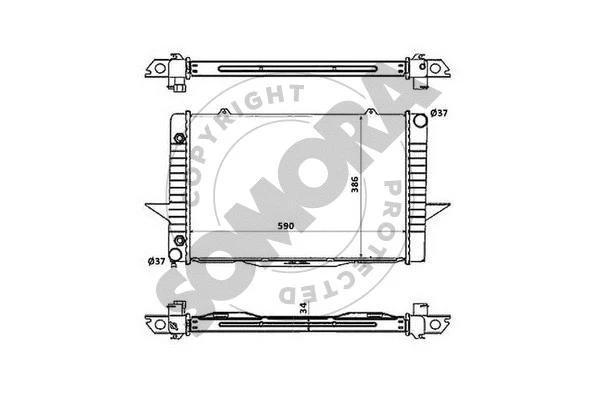 Radiator, engine cooling (363240A)