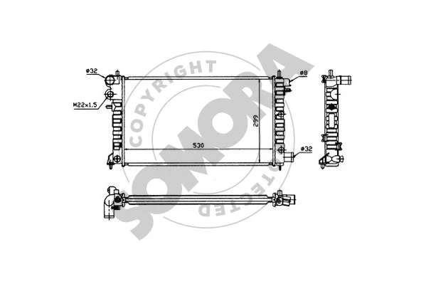 Radiator, engine cooling (224142)