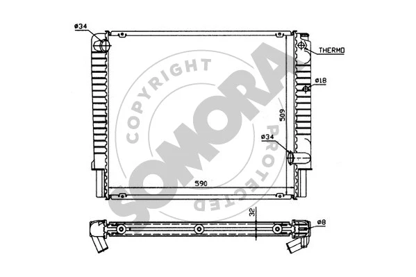 Radiator, engine cooling (362044)