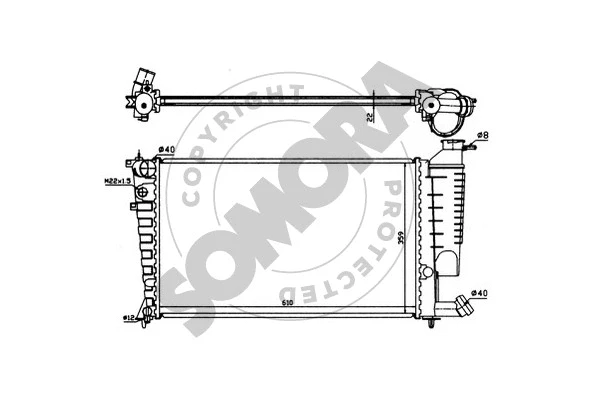 Radiator, engine cooling (220541)