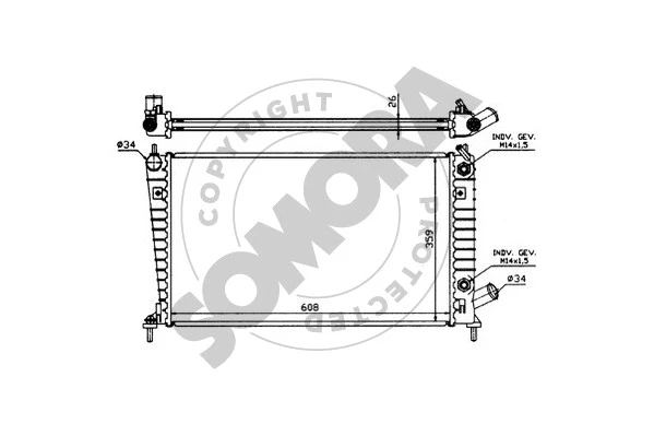 Radiator, engine cooling (272141)