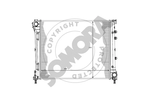 Radiator, engine cooling (080240B)