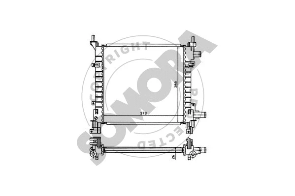 Radiator, engine cooling (091040)