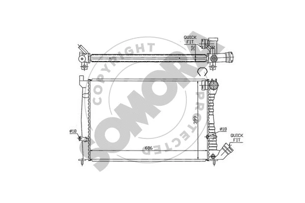 Radiator, engine cooling (052240F)