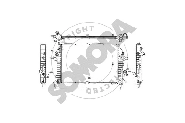 Radiator, engine cooling (211840G)