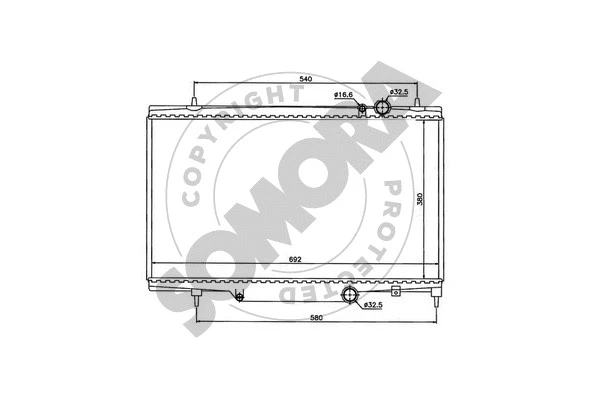 Radiator, engine cooling (052340E)