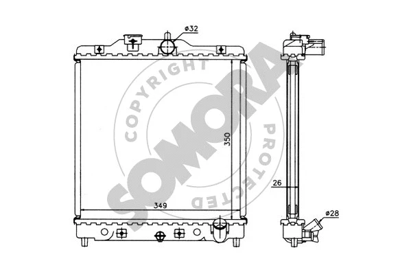 Radiator, engine cooling (120442)