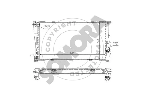Radiator, engine cooling (040740A)