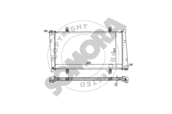 Radiator, engine cooling (361240D)