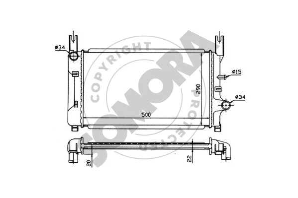 Radiator, engine cooling (092141)