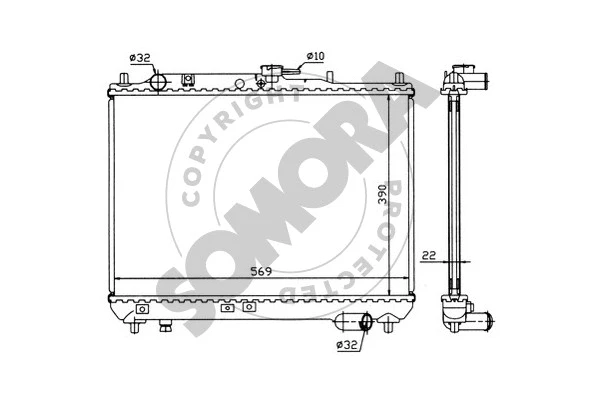 Radiator, engine cooling (162140)