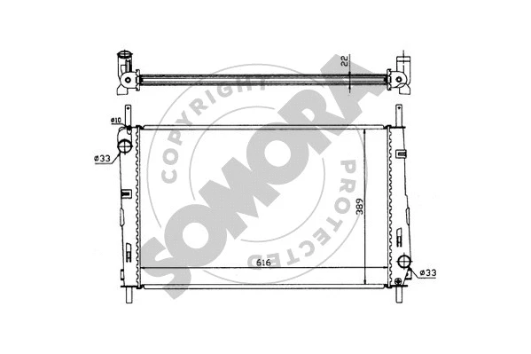 Radiator, engine cooling (095240)
