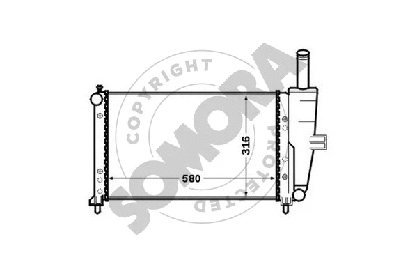 Radiator, engine cooling (081340B)