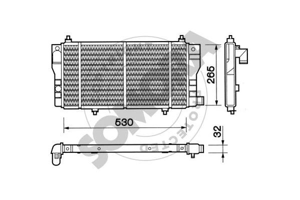 Radiator, engine cooling (054041)