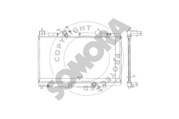 Radiator, engine cooling (310140E)