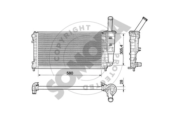 Radiator, engine cooling (081442)