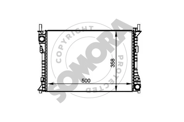 Radiator, engine cooling (092540C)