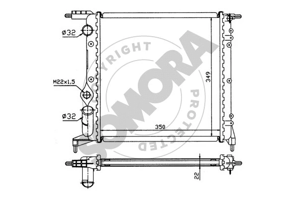 Radiator, engine cooling (240741)