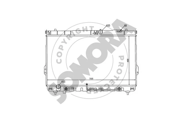 Radiator, engine cooling (135040B)