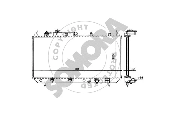 Radiator, engine cooling (162640)