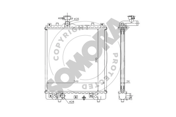 Radiator, engine cooling (210140)