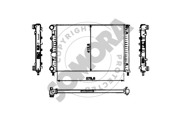 Radiator, engine cooling (010140)