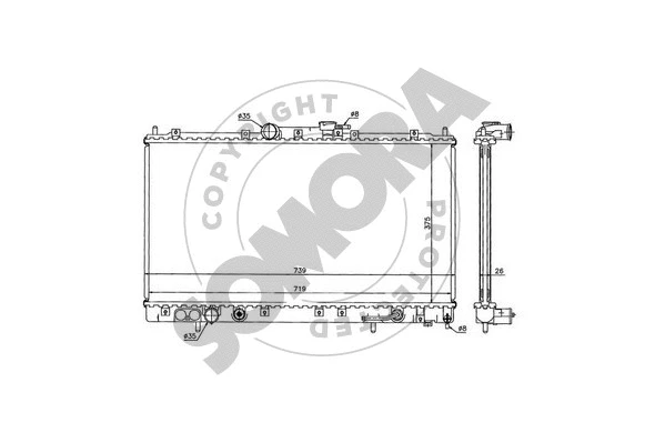 Radiator, engine cooling (180740A)